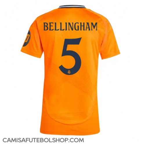 Camisa de time de futebol Real Madrid Jude Bellingham #5 Replicas 2º Equipamento Feminina 2024-25 Manga Curta